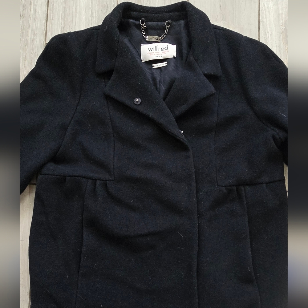 Black Wool Blend Jacket - Picture 2 of 5